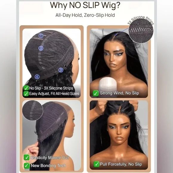 Layered Yaki Straight Bob Drawstring Wig Human Hair 180% Density 7x5 Lace 14” #4 - Picture 8 of 14